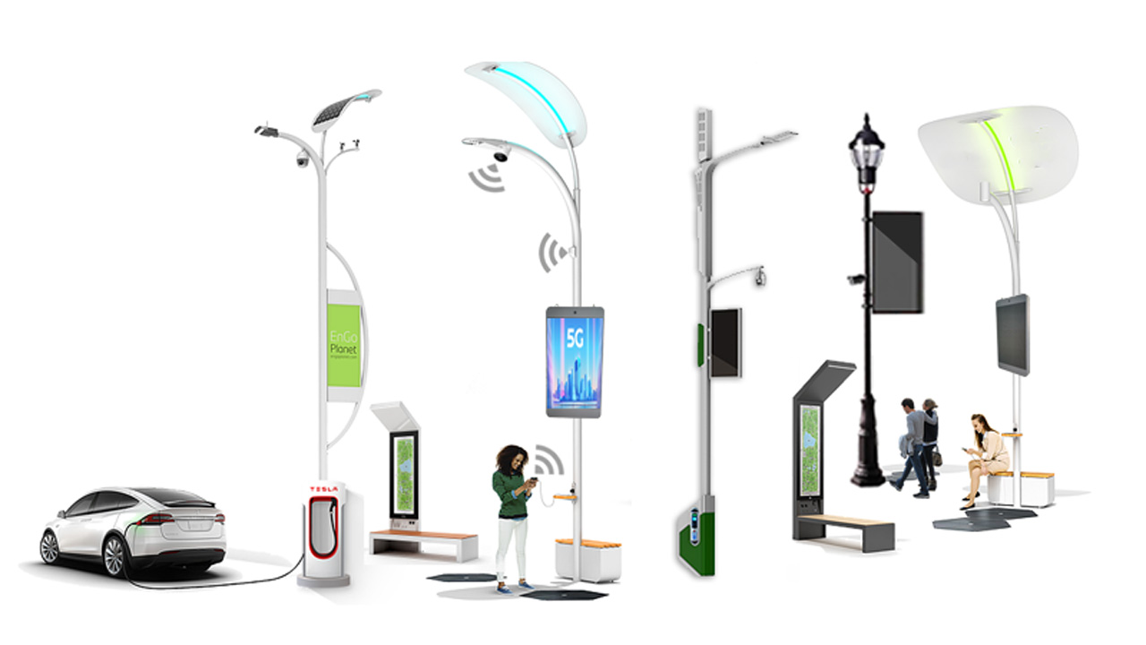 Intelligent-street-lighting-pole-LED-screen