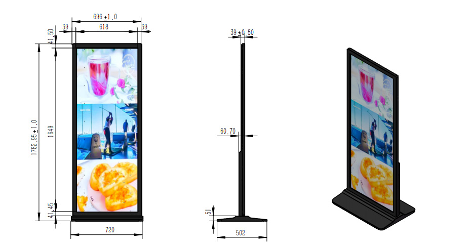 China-Floor-Standing-68”-LCD-Portable-Digital-Poster-Display