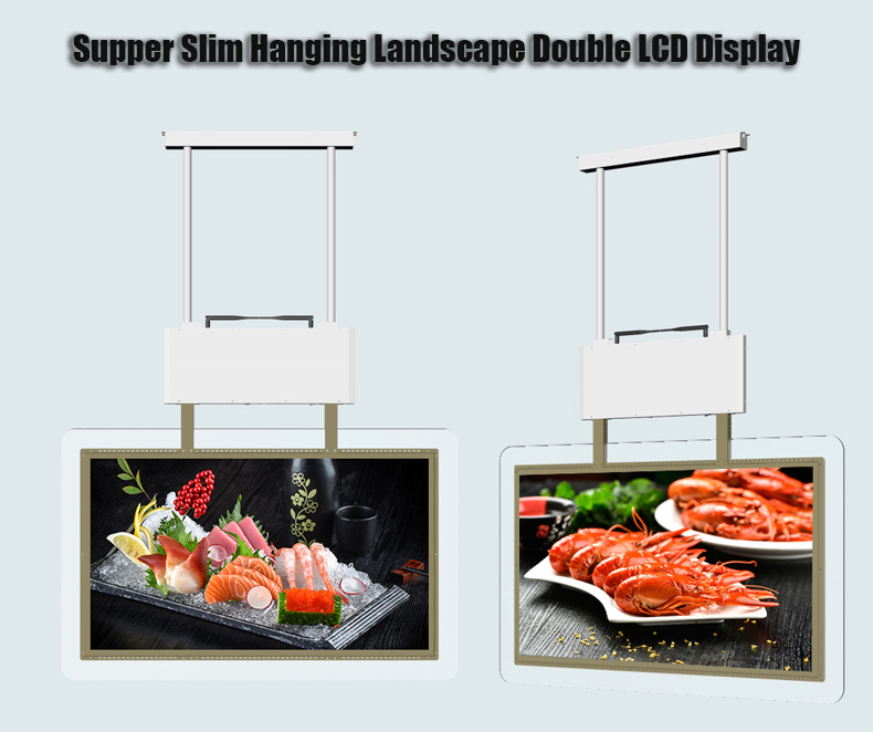 Supper Slim Hanging Landscape Double LCD Display