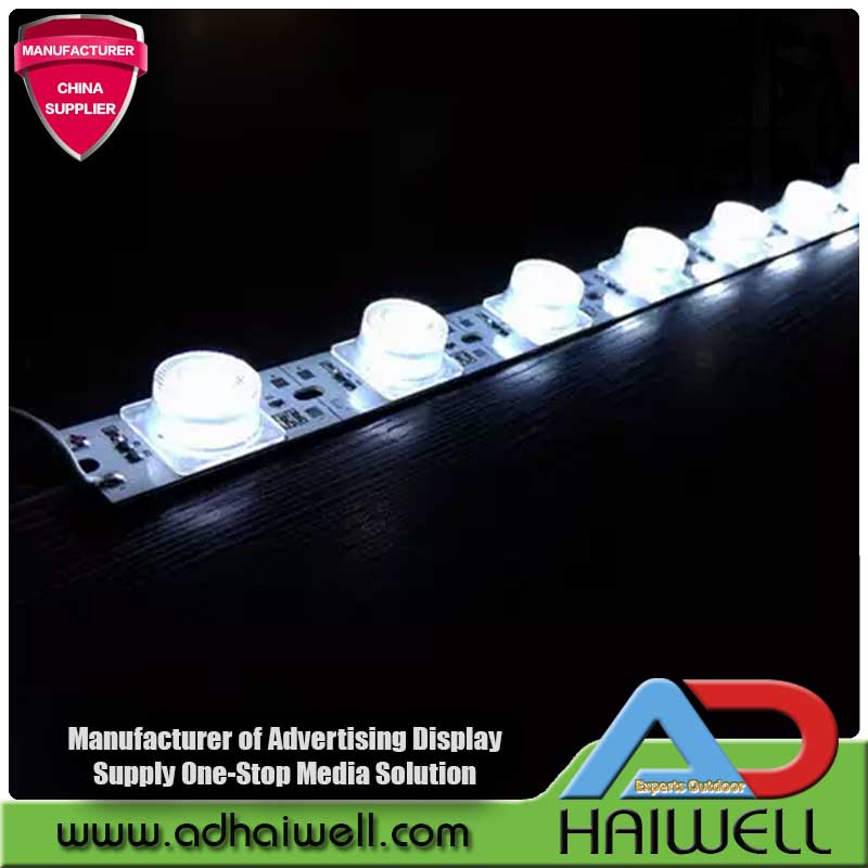 High power side LED lighting for Fabric faced aluminium lightboxes