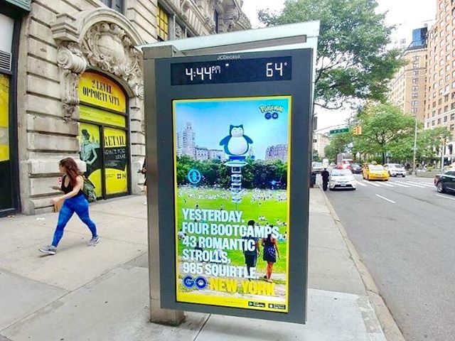 18. Pokémon Go celebrates its first anniversary with outdoor ads across the world's biggest cities.