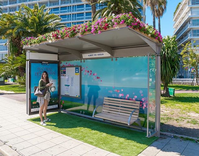 22.Spring is in the air with this beautiful bus shelter in Nice, France.