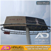Two-Sided Outdoor Arc Shape Advertising Unipole Column Billboard