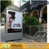Outdoor Advertising Aluminum Bus Shelter with Mupi Static LED Light Box