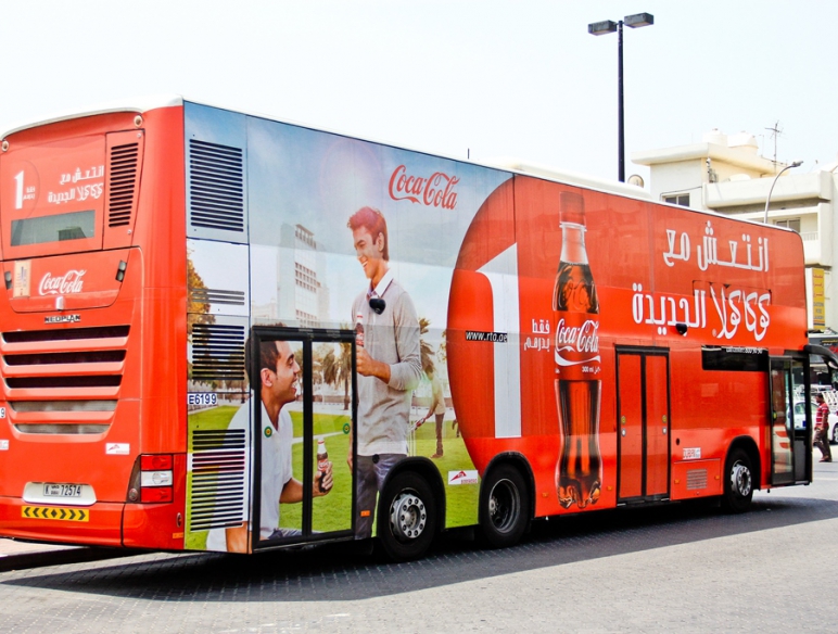 Coke Bus Body Advertising Show