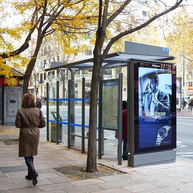  Madrid bus shelters go digital with JCDecaux Spain!