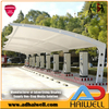L-Shape PVDF Tensile Membrane Carport | Modern Flat-Tilt EV Charging Canopy