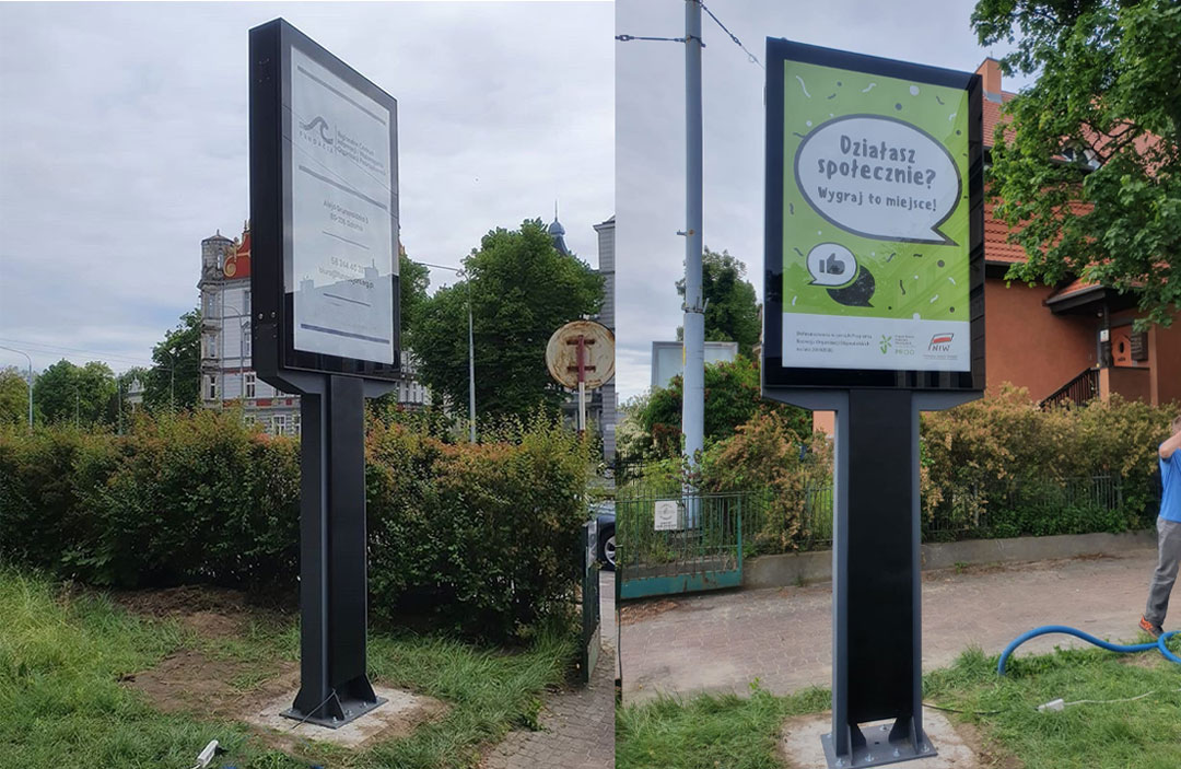 outdoor advertising light box supplier from China for Poland