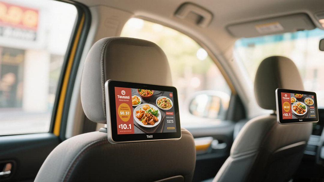 LCD Screen Taxi Ads Display
