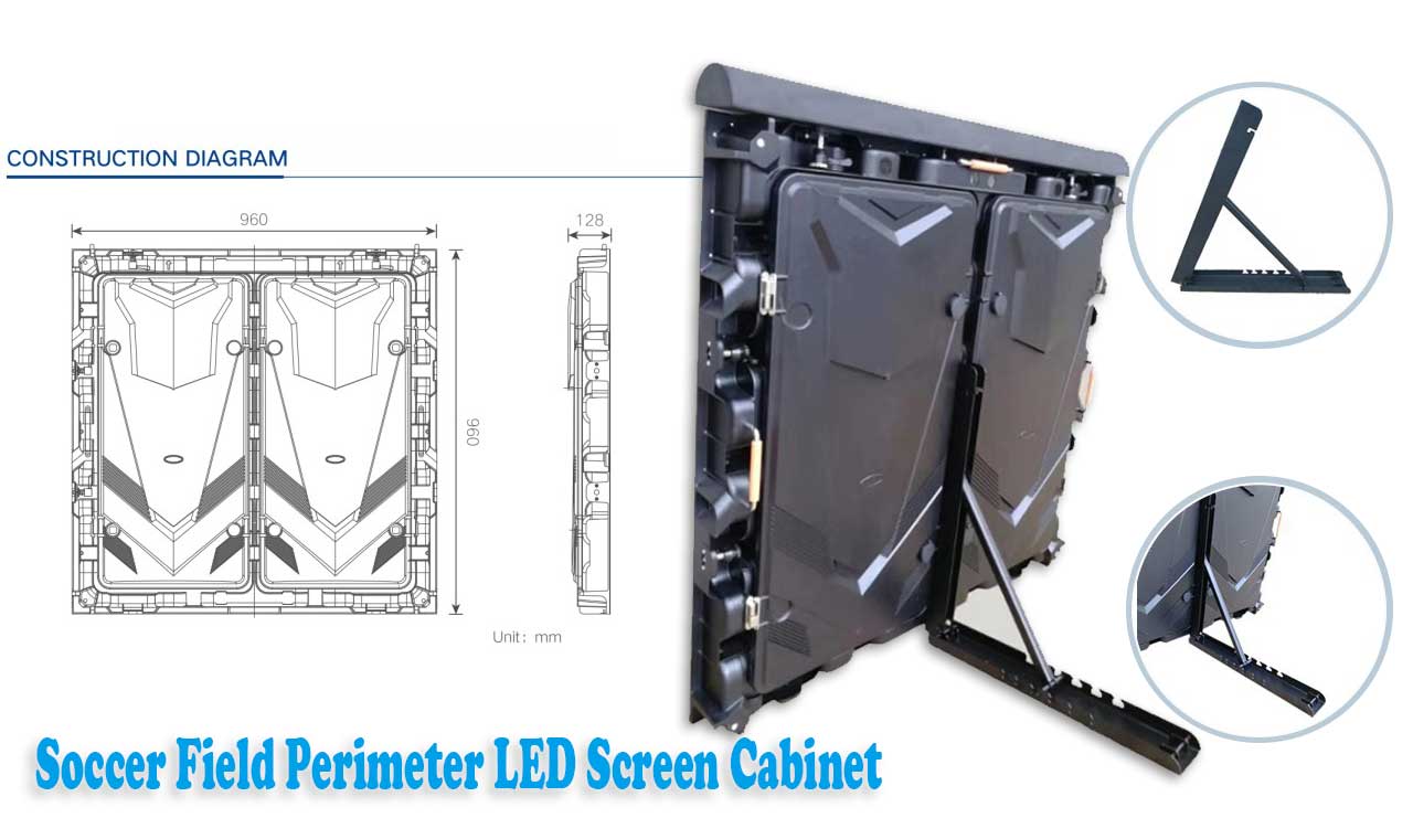 Soccer Field Perimeter LED Screen Cabinet Size