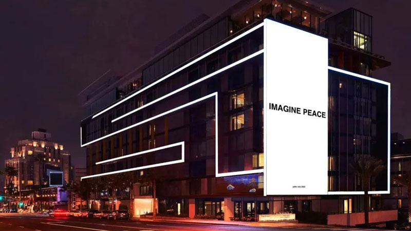 Trust Spread Power of Outdoor LED Advertising for IMAGINE PEACE