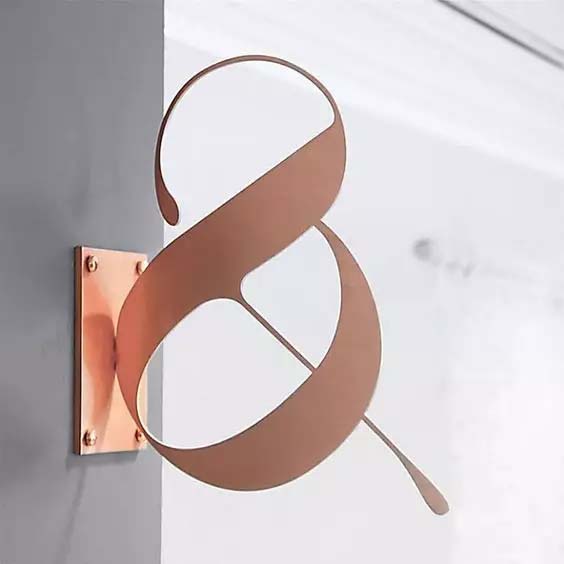 Rose gold special shape signs