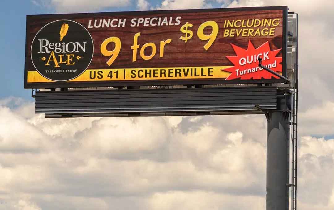 Roadside unipole LED advertising display billboard