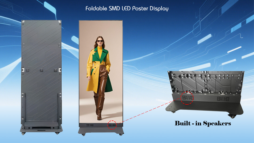 Foldable LED Poster Display with speaker