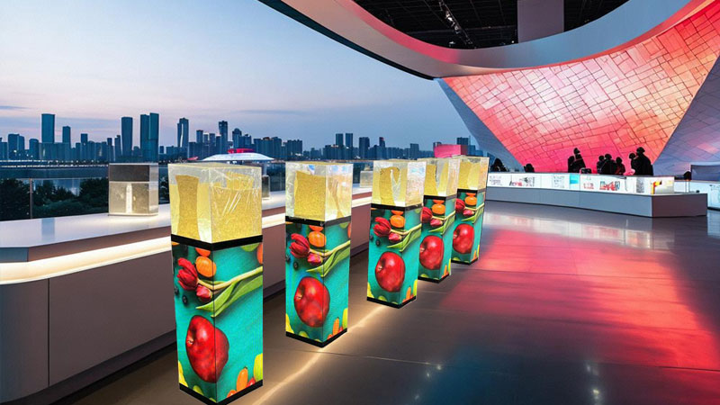 Unveiling the Future of Visual Merchandising: Adhaiwell's 3D LED Display Pedestal Display Cases Showcases