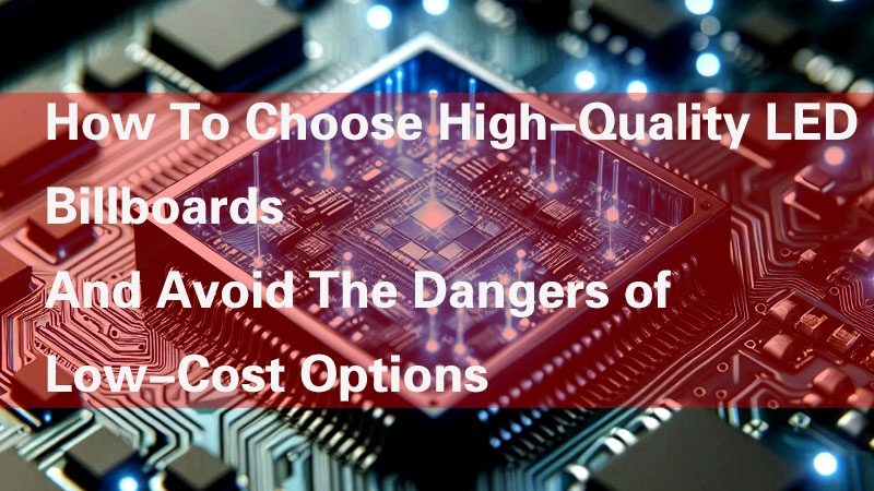 How to Choose High-Quality LED Billboards and Avoid the Dangers of Low-Cost Options