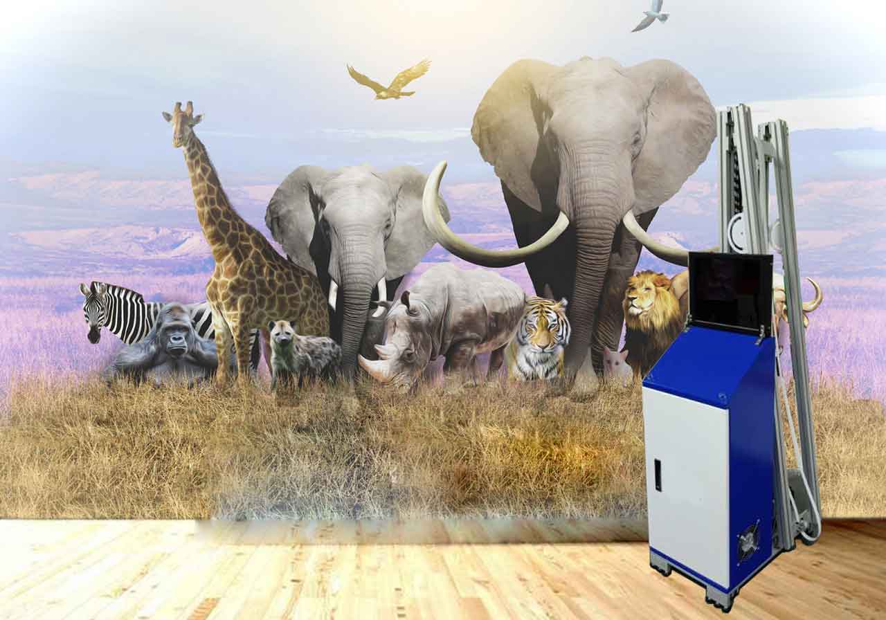 3D Wallpapers Automatic Vertical Wall Printer