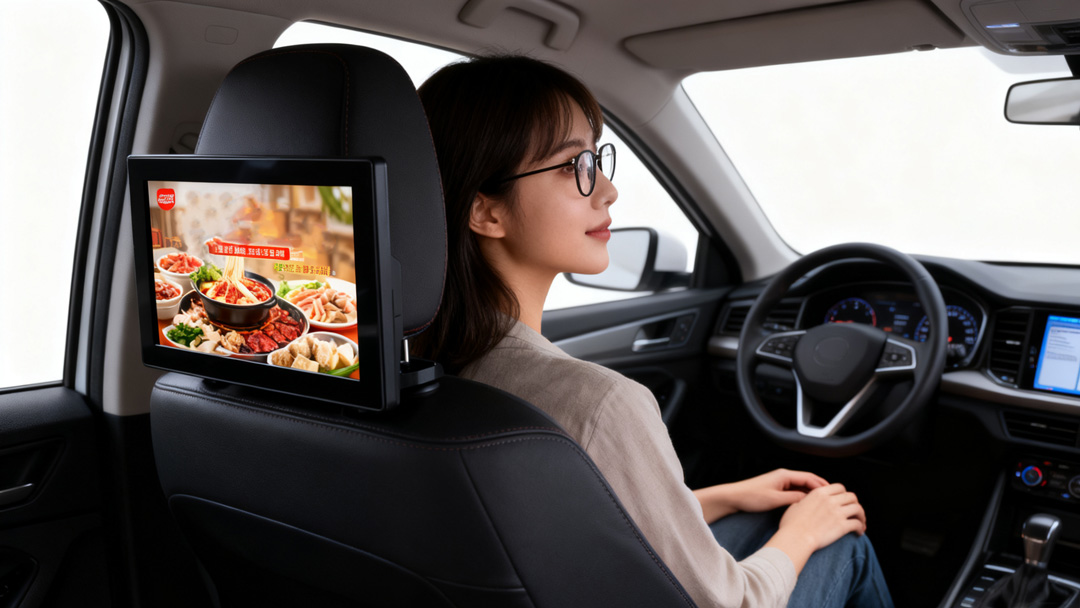 Taxi Headrest Advertising Screen