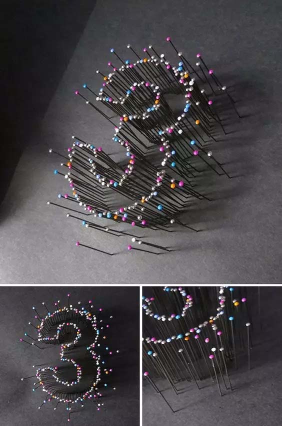 Colored crystal with iron wire