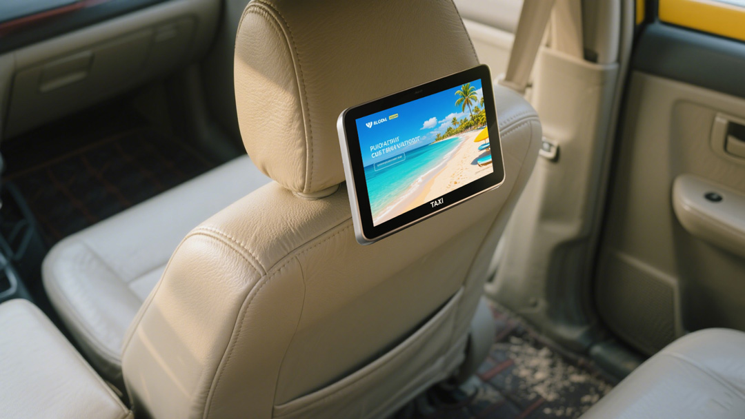 Taxi Headrest Advertising Screen