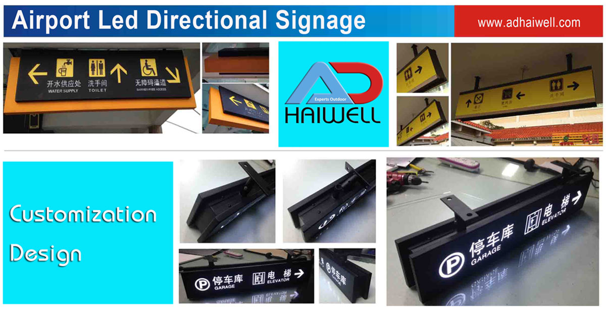 Airport LED Directional Signage Customization Design