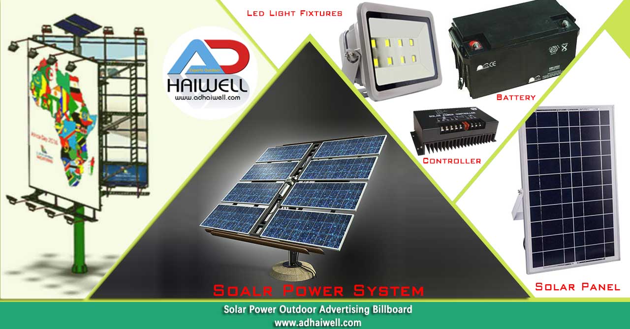 Solar-power-system-advertising-billboard-display