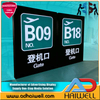 Airport Aluminum Acrylic Led Digital Display Screen Directional Signage