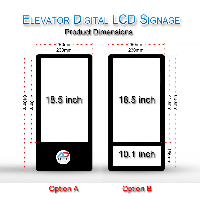 18.5 INCH Elevator LCD Media Display