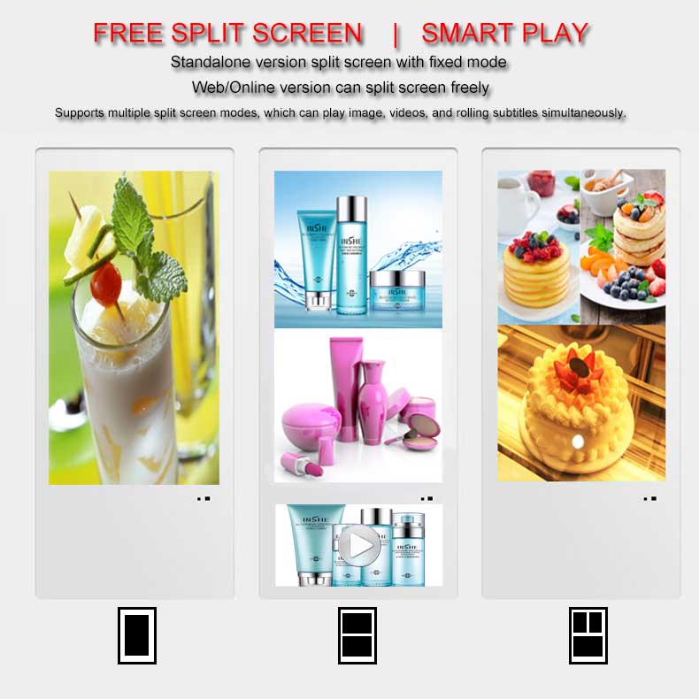 Free split screen Elevator LCD Media Display