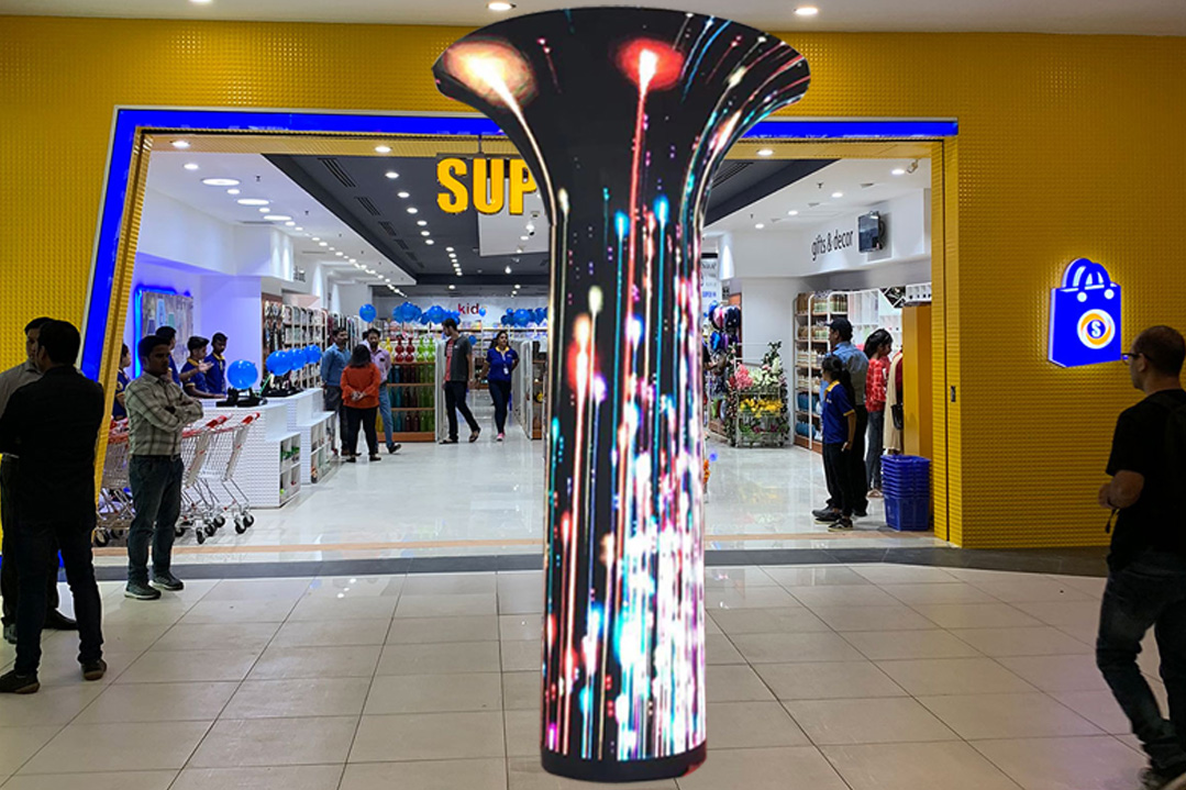 Indoor-SMD-P4mm-Trumpet-LED-Digital-Screen-Signage
