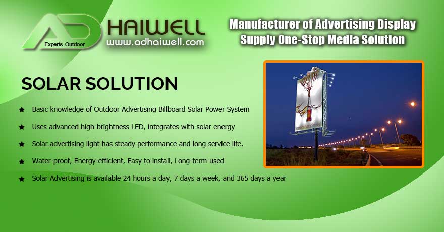 Solar Solution for outdoor advertising display